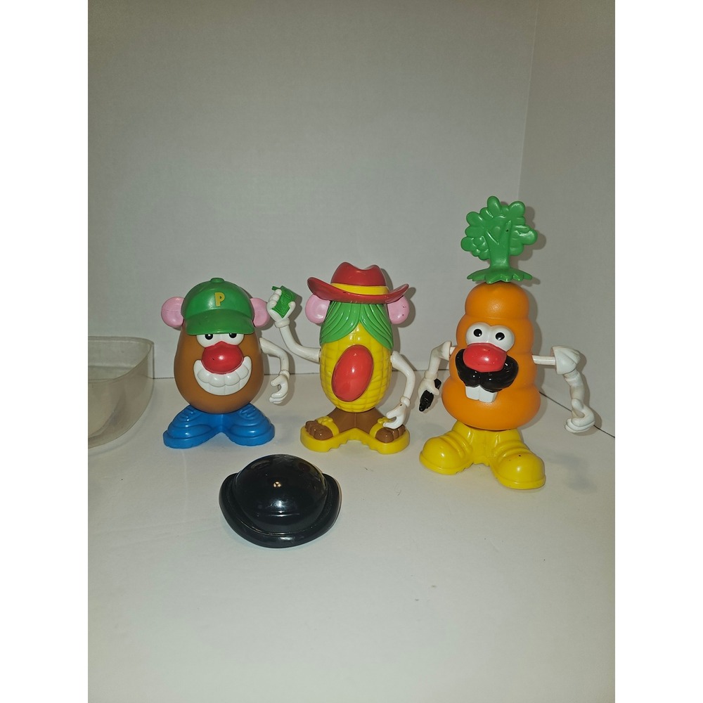 Y2K Mr. Potato Head Spud Buds Playskool Hasbro Pop Corn Rootie Carrot Case Set